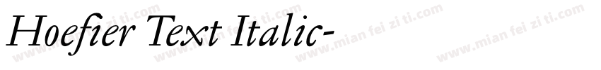 Hoefier Text Italic字体转换